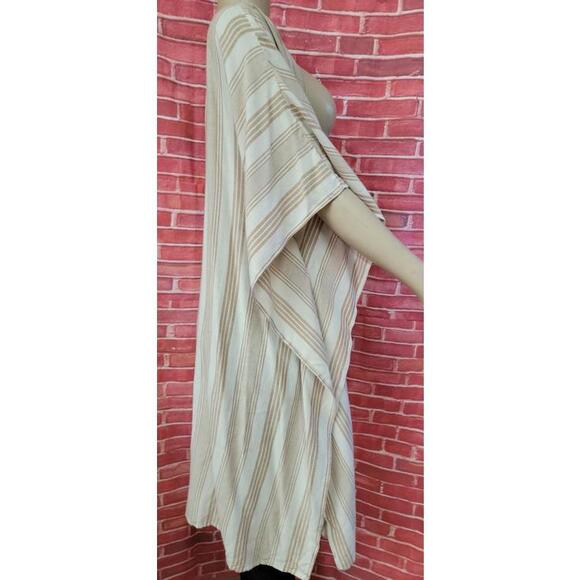 Universal Thread Ruana kimono Cape Poncho yellow Striped OSFM NWT #C - Picture 3 of 9